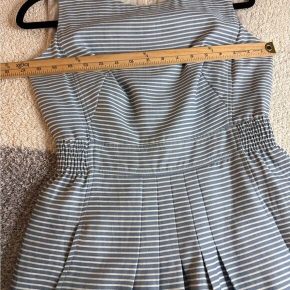 AKRIS Punto Dress Womens Size 4 Blue Striped Fit and Flare Preppy Knee length - Picture 5 of 10